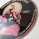 Vintage Indian Motorcycles Sign – Gas Pump Service Station Porcelain Sign - Image 13
