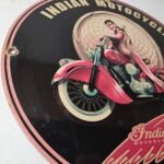 Vintage Indian Motorcycles Sign – Gas Pump Service Station Porcelain Sign - Image 6