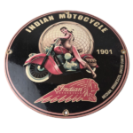 Vintage Indian Motorcycles Sign – Gas Pump Service Station Porcelain Sign - Image 2
