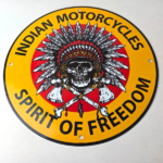 Vintage Indian Motorcycles Sign – Gas Pump Service Station Porcelain Sign - Image 15