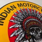 Vintage Indian Motorcycles Sign – Gas Pump Service Station Porcelain Sign - Image 5