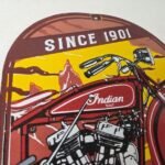 Vintage Indian Motorcycles Sign – Gas Service Station Biker Porcelain Sign - Image 5