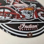 Vintage Indian Motorcycles Sign – Gas Station Service Dealership Ad Sign - Image 11