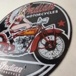 Vintage Indian Motorcycles Sign – Gas Station Service Dealership Ad Sign - Image 13