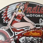 Vintage Indian Motorcycles Sign – Gas Station Service Dealership Ad Sign - Image 3