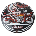 Vintage Indian Motorcycles Sign – Gas Station Service Dealership Ad Sign - Image 2