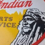 Vintage Indian Motorcycles Sign – Magic Chief Parts Service Porcelain Gas Sign - Image 3