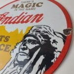 Vintage Indian Motorcycles Sign – Magic Chief Parts Service Porcelain Gas Sign - Image 9