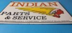 Vintage Indian Motorcycles Sign – Motor Bike Service Parts Gas Porcelain Sign - Image 11