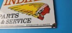 Vintage Indian Motorcycles Sign – Motor Bike Service Parts Gas Porcelain Sign - Image 10