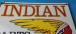 Vintage Indian Motorcycles Sign – Motor Bike Service Parts Gas Porcelain Sign - Image 3