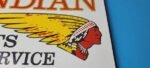 Vintage Indian Motorcycles Sign – Motor Bike Service Parts Gas Porcelain Sign - Image 4