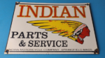 Vintage Indian Motorcycles Sign – Motor Bike Service Parts Gas Porcelain Sign