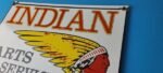 Vintage Indian Motorcycles Sign – Motor Bike Service Parts Gas Porcelain Sign - Image 8