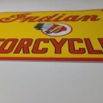 Vintage Indian Motorcycles Sign – Parts Dealership Service Porcelain Gas Sign - Image 11