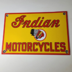 Vintage Indian Motorcycles Sign – Parts Dealership Service Porcelain Gas Sign - Image 13