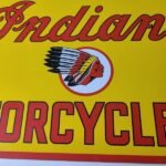 Vintage Indian Motorcycles Sign – Parts Dealership Service Porcelain Gas Sign - Image 4