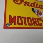 Vintage Indian Motorcycles Sign – Parts Dealership Service Porcelain Gas Sign - Image 7