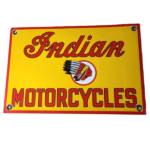 Vintage Indian Motorcycles Sign – Parts Dealership Service Porcelain Gas Sign - Image 2
