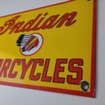 Vintage Indian Motorcycles Sign – Parts Dealership Service Porcelain Gas Sign - Image 9