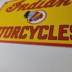 Vintage Indian Motorcycles Sign – Parts Dealership Service Porcelain Gas Sign - Image 10
