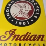 Vintage Indian Motorcycles Sign – Parts Dealership Service Porcelain Gas Sign - Image 4