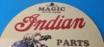 Vintage Indian Motorcycles Sign – Porcelain Gas Pump Parts & Service Sign - Image 13