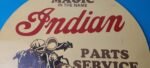 Vintage Indian Motorcycles Sign – Porcelain Gas Pump Parts & Service Sign - Image 3