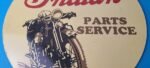 Vintage Indian Motorcycles Sign – Porcelain Gas Pump Parts & Service Sign - Image 4