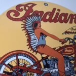 Vintage Indian Motorcycles Sign – Porcelain Gas Pump Service Station Sign - Image 5