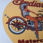 Vintage Indian Motorcycles Sign – Porcelain Gas Pump Service Station Sign - Image 6