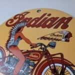 Vintage Indian Motorcycles Sign – Porcelain Gas Pump Service Station Sign - Image 8