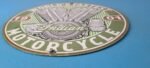 Vintage Indian Sign – Porcelain World's Fastest Motorcycle Gas Station Sign - Image 11