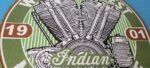 Vintage Indian Sign – Porcelain World's Fastest Motorcycle Gas Station Sign - Image 6