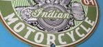 Vintage Indian Sign – Porcelain World's Fastest Motorcycle Gas Station Sign - Image 7