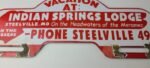 Vintage Indian Spring Lodge License Plate Topper – Sign Ad on Automobile Topper - Image 4