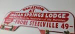 Vintage Indian Spring Lodge License Plate Topper – Sign Ad on Automobile Topper - Image 7