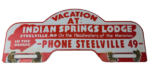 Vintage Indian Spring Lodge License Plate Topper – Sign Ad on Automobile Topper - Image 2