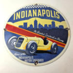 Vintage Indianapolis Speedway Sign – Porcelain Motor Racing Automobilia Sign - Image 15