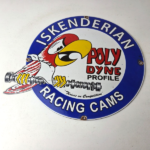 Vintage Iskenderian Racing Cams Porcelain Sign – Mod Rod Auto Gas Pump Shop Sign - Image 15