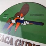 Vintage Ithaca Guns Hunter Porcelain Signs – Hammerless Every Gun Warranted Sign - Image 11