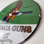 Vintage Ithaca Guns Hunter Porcelain Signs – Hammerless Every Gun Warranted Sign - Image 12