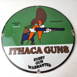 Vintage Ithaca Guns Hunter Porcelain Signs – Hammerless Every Gun Warranted Sign - Image 14