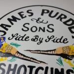 Vintage James Purdey Sign – Hunting Firearm Makers Shot Gun Ad Porcelain Sign - Image 10
