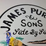 Vintage James Purdey Sign – Hunting Firearm Makers Shot Gun Ad Porcelain Sign - Image 5