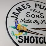 Vintage James Purdey Sign – Hunting Firearm Makers Shot Gun Ad Porcelain Sign - Image 6