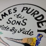 Vintage James Purdey Sign – Hunting Firearm Makers Shot Gun Ad Porcelain Sign - Image 7