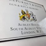 Vintage James Purdey Sign – Hunting Gun Firearm Makers Shot Gas Porcelain Sign - Image 11