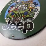 Vintage Jeep Porcelain Sign – Garage Shop Gas Service Station Pump Plate Sign - Image 14