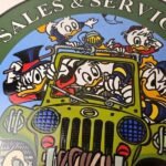 Vintage Jeep Porcelain Sign – Garage Shop Gas Service Station Pump Plate Sign - Image 3